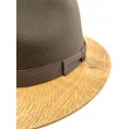 Plstený klobúk s dreveným okrajom - Dub hrčatý, obvod 58cm